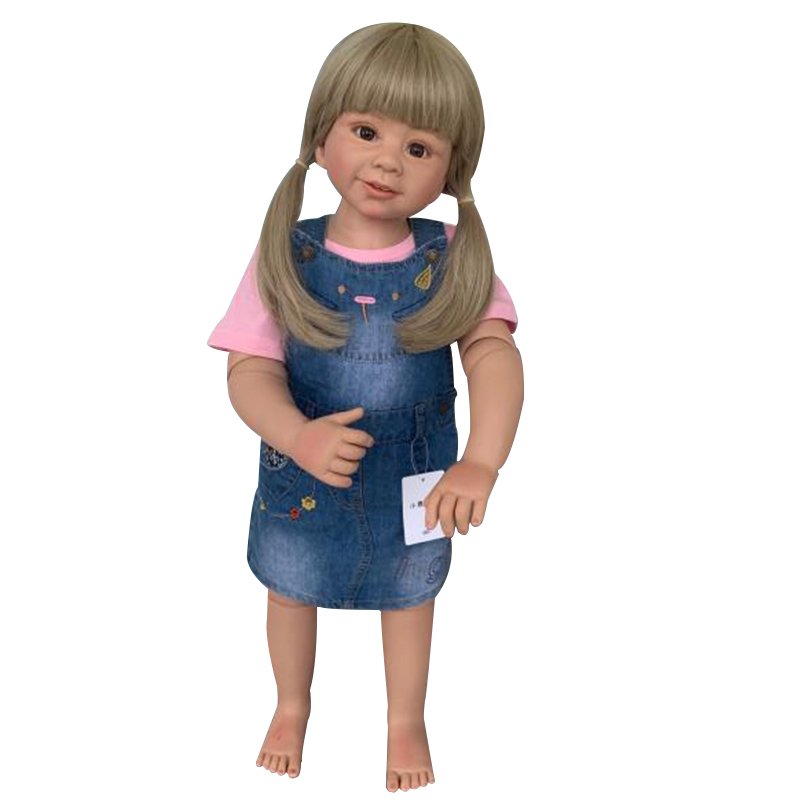 NPK 87CM Reborn Toddler Doll Standing Ball Jointed Full Body Real Child Size Model Bebe Doll Big Doll